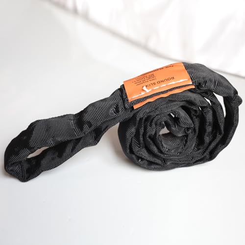 Endless Round Slings for Aerial Lyra Hoop Rig, Aerial Silks Handing Polyester Lifting Sling Spanset, Heavy Duty Polyester Capacity 5300 Lbs Vertical Capacity (Black, 4 FT) - color: Black, size: 4 ft