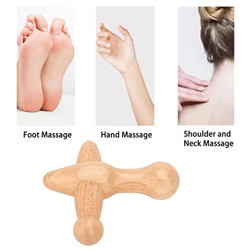 Trigger Point Massager Tool, Wood Deep Tissue Acupressure Massage Tools for Full Body Relaxing, Handcrafted Thumb Saver Massager