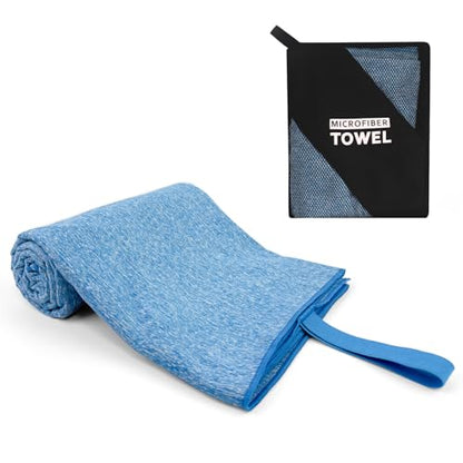 Microfiber Camping Towel Quick Dry,Lightweight Fast Drying Body Towel for Travel Beach Hiking Backpacking Swimming Pool(Blue, 1 Pack L(30X60 Inch) - color: Blue, size: 1 Pack L(30X60 Inch