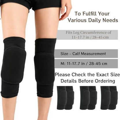 14 Pairs Volleyball Knee Pads Medium Black Soft Breathable Knee Braces for Men Women Dancers Yoga Running Football Skating Cycling Wrestling