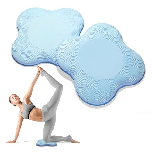 2 Packs Yoga Knee & Elbow Cushions - Extra Thick Foam for Knees, Elbows, Wrists, Hands & Head - Pilates & Kneeling Pads - Support Foam Pads for Women & Men - color: blue