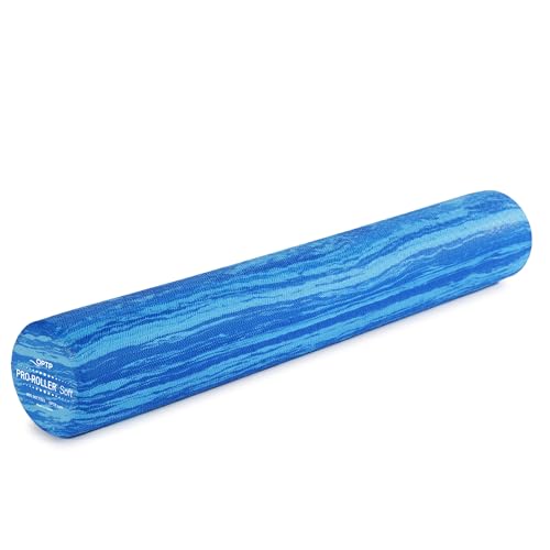 OPTP PRO-Roller Soft Density Foam Roller – Round, Blue, 36" x 6" | Soft foam roller for physical therapy, Pilates, yoga foam roll exercises, muscle recovery, blue, 36" x 6" - color: Blue 36" X 6"