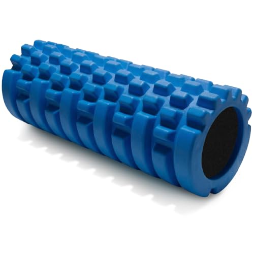 321 Strong Foam Roller - Medium Density Deep Tissue Massager for Muscle Massage and Myofascial Trigger Point Release, with 4K eBook - color: Blue