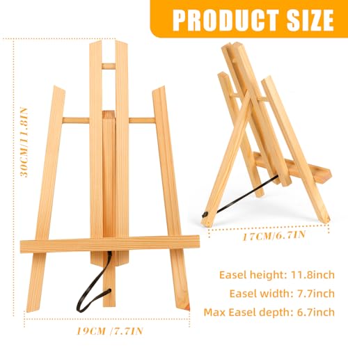 10 Pack 11.8" Wooden Easel, Easel Stand for Painting | Tabletop Easel for Artist/Students/Beginners, Portable Canvas Photo Picture Sign Holder - style: 11.8‘’- 10 PK