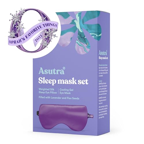 ASUTRA Silk Eye Pillow for Sleep, Purple - Filled w/Lavender (One Size) - color: Purple