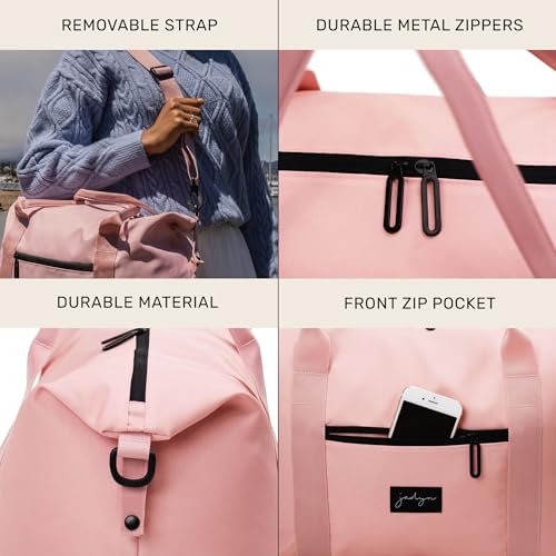 Jadyn Lola Travel Bag, Weekender/Overnight Duffel, Gym Tote Bag for Women, Men - color: Pink Blush