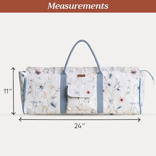 Maison d' Hermine Yoga Mat Duffle Bag Gym Tote Yoga Mat Carry Bag | Cylindrical bag for Woman Men Gifts Adjustable shoulder straps with Drawstring Water Bottle Pocket and zipper pocket - color: Ice Florals, style: Yoga Mat Tote