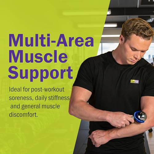 GoFit Polar Roller Cold Compression Therapy Blue 9.8 x 4.8 x 2.8, Massage Polar Roller - size: 9.8 x 4.8 x 2.8