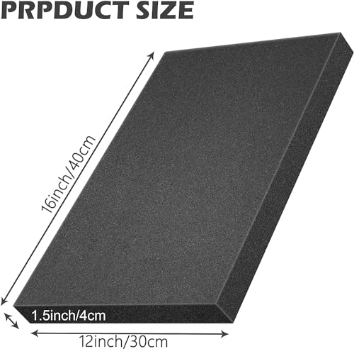 2 Pcs Black Polyurethane Foam Sheet, Cuttable Foam Inserts for Cases | 16 x 12 x 1.5 Inch Packing Foams Pads, Elastic Foam Padding for Toolbox Camera Storage Safe Protection DIY Crafts - color: 16x12x1.5Inch - 2Pcs