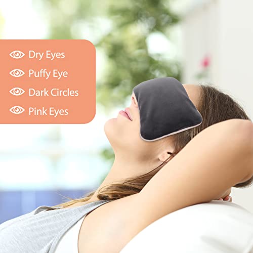 Lavender Weighted Eye Pillow for Yoga, Microwavable Moist Heat Eye Compress Mask Pillow comfheat Cat Microwave Heating Pad for Pain Relief, Unscented Microwavable Heating Pads Stuffed Animal