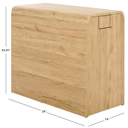 SEI Furniture - Sidekick Sport Equipment Rolling Rack - Transitional Design, Metal and Wood - Ideal for Bedroom, Living Room (HZ0123) - color: Oak
