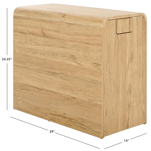 SEI Furniture - Sidekick Sport Equipment Rolling Rack - Transitional Design, Metal and Wood - Ideal for Bedroom, Living Room (HZ0123) - color: Oak