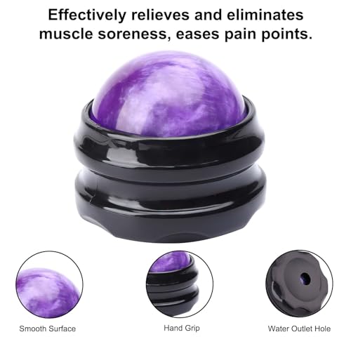 WOVTE Massage Ball, Lacrosse Balls, Self Massage Tool for Sore Muscles, Shoulders, Neck, Back, Foot, Body, Deep Tissue, Trigger Point, Muscle Knots, Yoga and Myofascial Release (Purple) - color: Purple