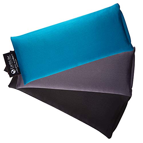 EARTHLITE Holistic Alchemy Aromatherapy Eye Pillow - 100% Silk Cover, Natural Herbs & Flax Seeds, Weighted, Cooling & Soothing - color: Slate Gray