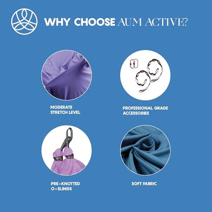 Aerial Yoga Hammock Swing, 4.5 Yards, Aerial Silks with Hardware - color: Lavender, size: 4.5 yards