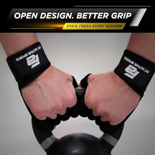 Fit Active Sports Gym Workout Gloves for Men Women Weight Lifting - size: X-Large