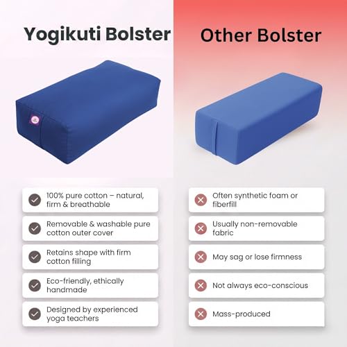 Rectangular Cotton Yoga Bolster, Yoga Pillow, Yoga Cushion, Yin yoga Bolster, Iyengar yoga bolster - color: Blue