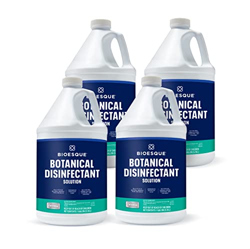 Bioesque Botanical Disinfectant Solution, Heavy Duty Broad-Spectrum Disinfectant, Kills 99.9% of Bacteria, Viruses*, Fungi, & Molds, 1 Gallon (Pack of 4) - size: 4 Gallon