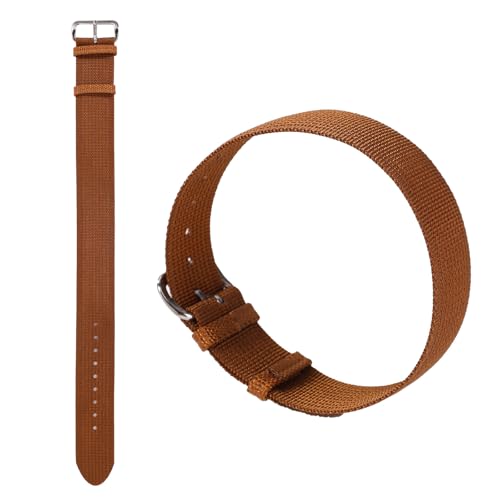 Replacement Nylon Loop for Hume Band, Soft Breathable Woven Wristband with Adjustable Metal Buckle for Hume Health Band Fitness Tracker All-Day Comfort Wear - color: brown