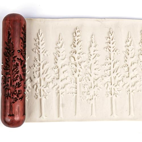 HORSDO Pottery Tools Wood Big Hand Rollers for Clay- Perfect for Pottery and Ceramics,Ideal for Beginners to Create Clear and Detailed Patterns (1) - color: 1