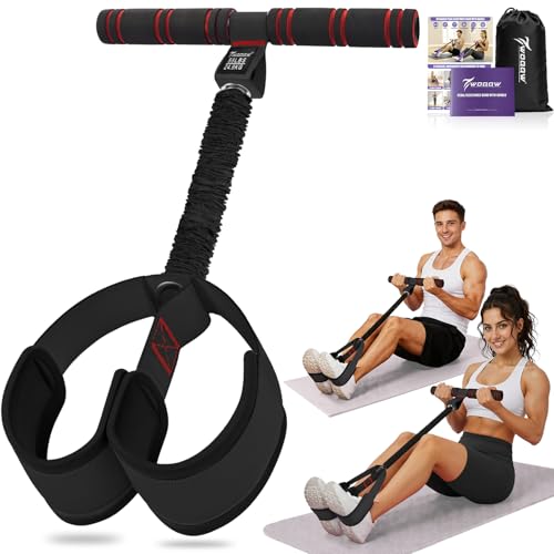 Upgraded Pedal Resistance Band with Handles, Foot Pedal Resistance Bands for Women, Core Abs Leg Training, Exercise Bands for Full Body Workout Fitness, Home Gym Equipment, Pilates & Physical Therapy - color: Black