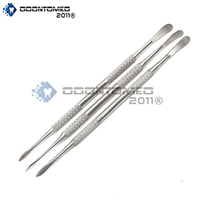 Dental Beale Spatula Double Ended Wax Mixing Carvers Stainless Steel LAB 3 Pieces '7-A Instruments ODM