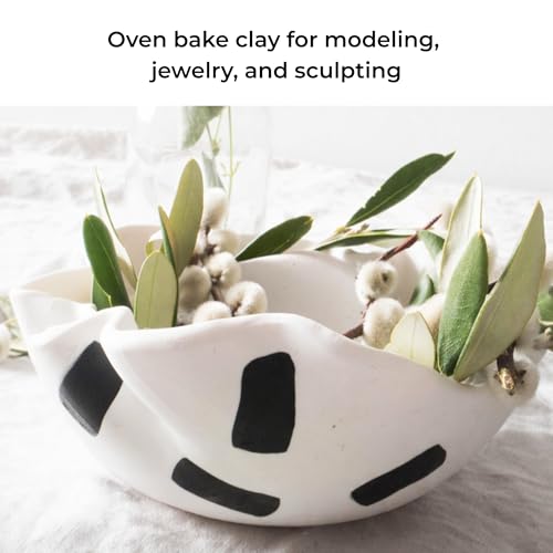 STAEDTLER FIMO Soft Polymer Clay, 1 lb White Block: Oven Bake Modeling Clay for Jewelry Making, Sculpting, DIY Crafts & School Art Projects – Soft Easy-to-Blend Craft Clay for Beginners & Artists - size: 1 lb block
