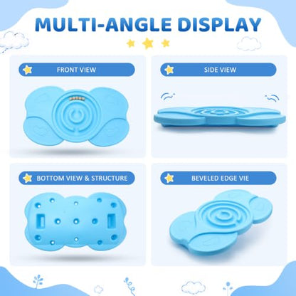 Vinsot Egg Shape Balance Board with Wooden Beads for Kids Child Interactive Toy Sensory Integration Training Coordination Focus Non Slip Wobble Board for Indoor Outdoor