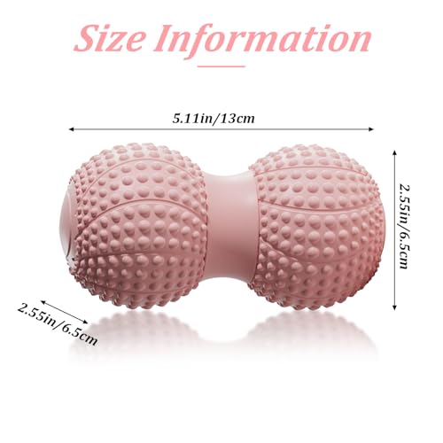 Peanut Massage Ball for Deep Tissue, Trigger Point Therapy, Myofascial Release – Double Lacrosse Foam Roller for Back, Neck, Foot, Muscle Relief, Yoga & Physical Recovery (Grey) - color: Grey