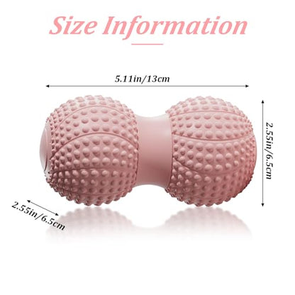 Peanut Massage Ball for Deep Tissue, Trigger Point Therapy, Myofascial Release – Double Lacrosse Foam Roller for Back, Neck, Foot, Muscle Relief, Yoga & Physical Recovery (Grey) - color: Grey