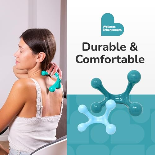 BioSwiss 2-Pack Handheld Full Body Massager, 4-Leg Pressure Point Tool for Back, Neck, and Shoulder, Includes 1 Large and 1 Small - style: 2-Pack Full Body Massager