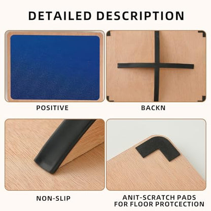 Juoe 360° Balance Board Wobble Board, Up to 350 LBS for Physical Therapy - color: 360° Rotation-Blue