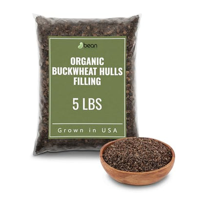 Organic Buckwheat Hulls Filling – Natural and Eco-Friendly Refill for Pillows, Yoga Zafus and Cushions - Hypoallergenic Premium Natural Pillow Replacement – USA Grown and Processed, 5 lbs - size: B - 5 lbs