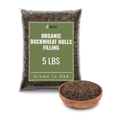 Organic Buckwheat Hulls Filling – Natural and Eco-Friendly Refill for Pillows, Yoga Zafus and Cushions - Hypoallergenic Premium Natural Pillow Replacement – USA Grown and Processed, 5 lbs - size: B - 5 lbs