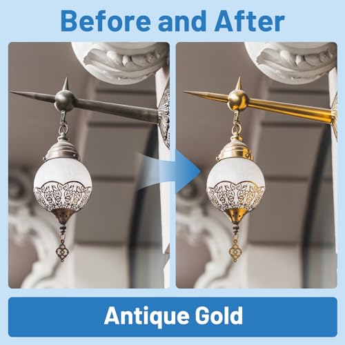 SENVEN Liquid Gold Leaf Paint High Gloss Multi Surface Rich Gold Paint for Metal, Wood, Plastic, Canvas, Appliance, Furniture Scratch Repair & Art Handcrafts 30ml/1.5oz Fast Drying Acrylic Metallic Finish - color: Gold Leaf - 1.5 oz