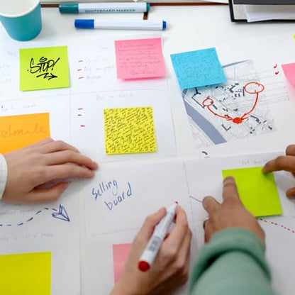Sticky Notes 3x3, 8 Pack Sticky Pads 100 Sheet/Pad, Bulk Sticky Note Pads, Multicolor Self-Sticky Notes Pad - Teacher Classroom Must Haves, Back to School and Office Supplies Blank Desk Note Pads.