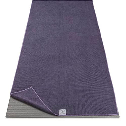 Gaiam Yoga Mat Towel, Non-Slip Microfiber, Hot Yoga (Heron Lilac) - color: Heron Lilac