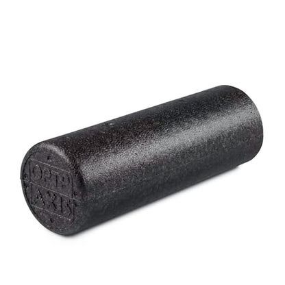 OPTP AXIS Firm Density Foam Roller – Round, Black, 18"L X 6" | High density firm foam roller for physical therapy, yoga, Pilates, fitness exercise & sports training, Heat-molded EPP foam - color: Black - 18" X 6" Round