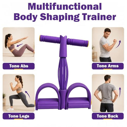 Pedal Resistance Band with Handle,4/6/8 Tubes Options,Soft Foot Straps