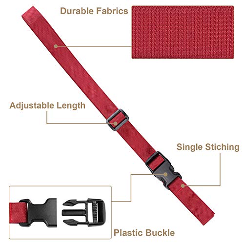 MAGARROW 24" 40" 60" 100" Strap Buckle Packing Straps Adjustable 1-Inch Belt - color: Red (4-Pack), size: 1" Wide - 40" Long