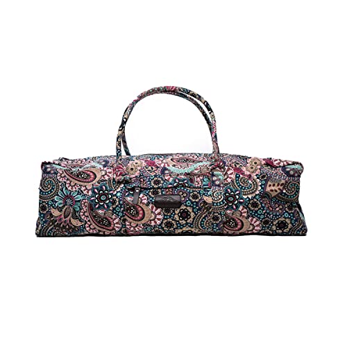 Mount Adams Yoga Mat Bag, 26"x8"x8", Fits Mats up to 74"x26"x6mm | Yoga Bag for Exercise Mat, Straps, and Blocks - Gym Duffle Bag for Sports, Workout, Training, and Fitness - color: Paisley