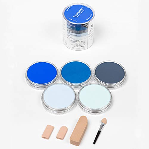 PanPastel Artist Pastels by GOLDEN, Blues Set, 5 Color, Professional Artist Pastels, Unique Pan Format (cake-like) - color: Multicolor, style: Violet and Blue