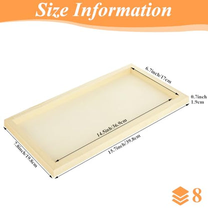 8PCS 8 x 16 Inch Wood Panels for Painting, Unfinished Wooden Canvas Panel Boards, Wood Panel for Arts & Craft Paint Pouring Panel Board - size: 8 x 16 Inch