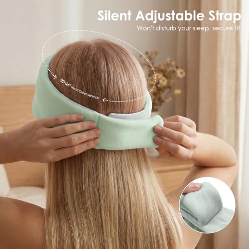 MORLIDEN Sleep Mask for Women Men, Light Blocking Eye Mask, Sage - color: Sage Green Ice Silk