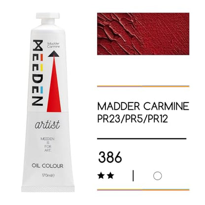 MEEDEN Artist Grade Oil Paint: Madder Carmine - 170ml/5.7oz Tube | Professional Art Paints and Supplies for Canvas Painting - color: Madder Carmine, size: 5.7 Fl Oz (Pack of 1)