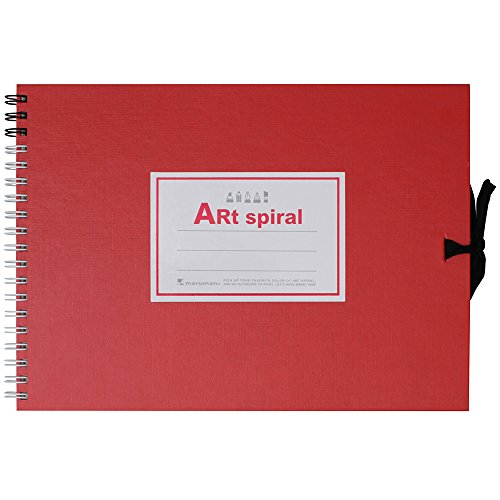 Maruman S311-01 Sketchbook F1 Art Spiral Drawing Paper, Thick, Red, 24 Sheets - color: red, size: F1 (5.83" x 8.27")