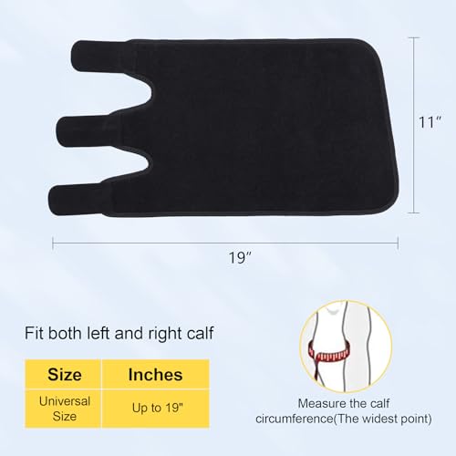 Cozyhealth Neoprene Calf Compression Brace, Adjustable Support Wrap for Muscle Strain, Shin Splints, Swelling Relief, Men and Women