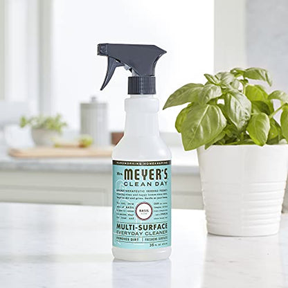 MRS. MEYER'S CLEAN DAY All-Purpose Cleaner Spray, Basil, 16 fl. oz, (Pack of 2) - size: 16 Fl Oz (Pack of 2)
