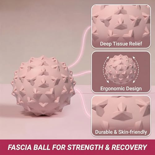 Thigh Trainer for Men & Women,360°Adjustable Pelvic Floor Muscle Trainer, Inner Thigh Exerciser with Massage Ball Set，Resistance Bands for Working Out,Home Fitness Equipment for Hip, Leg, Arm (Pink)