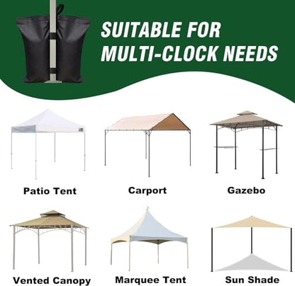 Eurmax USA 130LBS Weight Capacity Pop up Gazebos Weights Sand Bags for Pop up Canopy Tent Pergola Outdoor Instant Canopies, 4-Pack (Without Sand) Grey - color: Gray, style: Twin Cylinder Sand